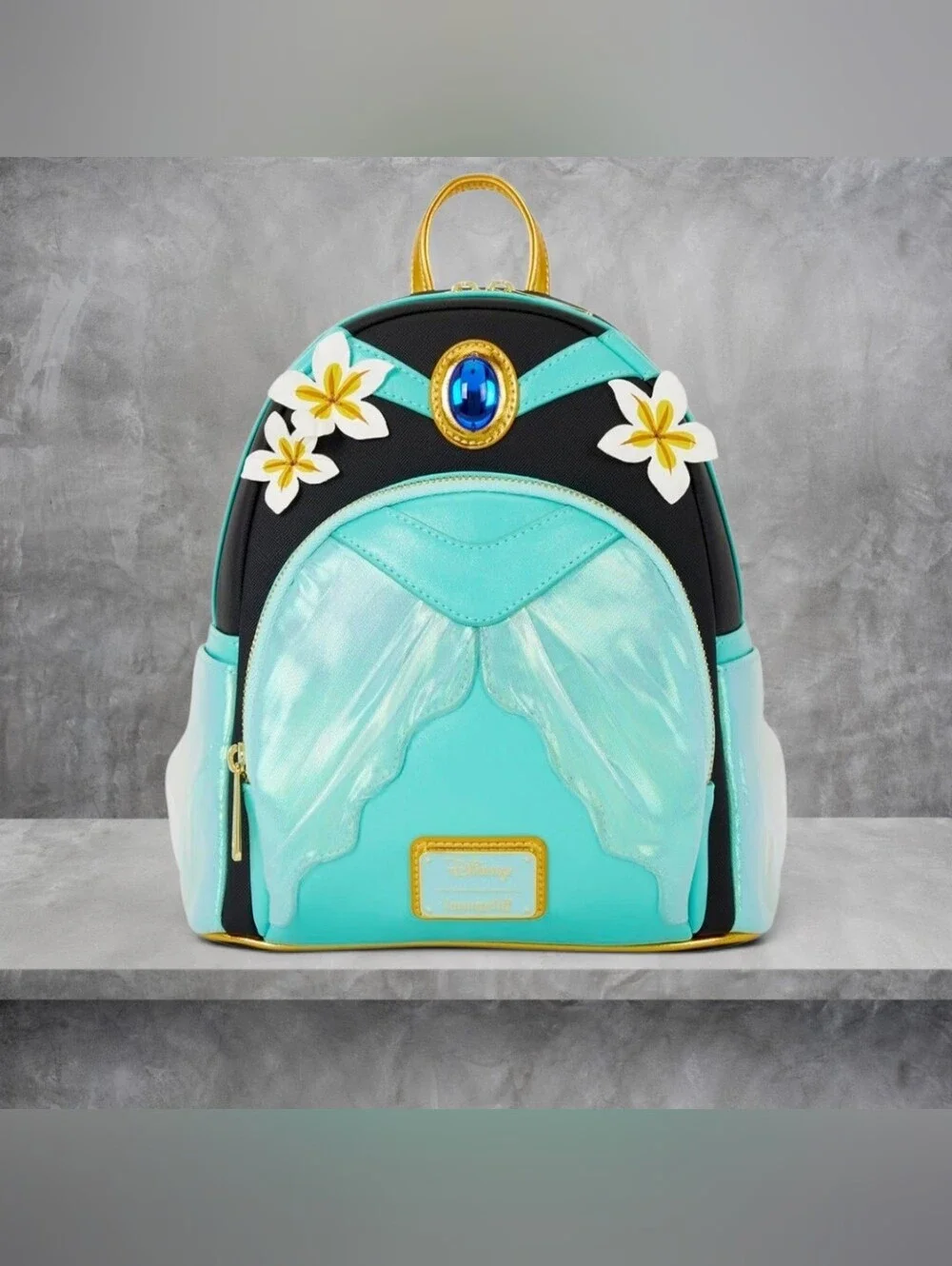 BNWT Loungefly Disney Princess Jasmine Glitter Cosplay Mini Backpack